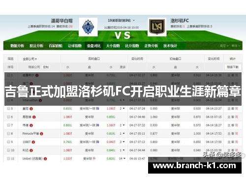 吉鲁正式加盟洛杉矶FC开启职业生涯新篇章